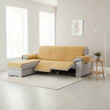 Kiva Padded And Non-Slip Chaise Lounge Sofa Cover For Left-Handed Sofas, Various Colors Available – Complete Protection, Comfort And Style In An Adjustable And Washable Design - Mustard Montblanc - View 2