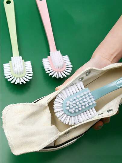 5-Sided Shoe Brush, Double-Sided Circular No-Dead-Angle Shoe Cleaning Brush, Plastic Hard Bristle Bathroom Shoe Scrubber