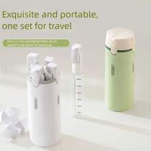 4-In-1 Portable Cosmetic Shampoo Dispenser Storage Bottle Plastic Travel Friendly Compact Design Easy Carrying 6DVP - Green+Green - View 5