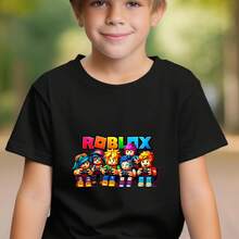 ROBLOXS Shirt, ROBLOXS Boy Shirt, ROBLOXS Girl Shirt, Video Game Shirt, Streamer Shirt, ROBLOXS Shirt For Kids, ROBLOXS Lover Shirt Boys Tshirt,Boys Clothes,Girls Clothes,Girls Tops,Tops For Women,Mens Tshirts,Men Clothes,Tops For Going Out,Summer Tops,Graphic Tee,Holiday Outfits For Women,Summer Holiday Outfits - 黑色 - 查看 1