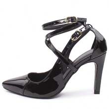 MODARPE Women Heeled Sandals - Barniz negro - Ver 3