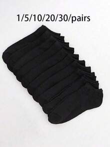 10 Pairs Women's Invisible Socks, 10 Colors - Black - View 11
