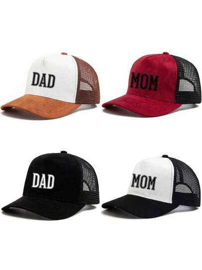 Mũ lưỡi trai in chữ unisex, chất liệu polyester, thời trang và đa năng, phù hợp cho các cặp đôi đội hàng ngày, quà tặng Giáng sinh, Ngày của Mẹ, Ngày của Cha, Ngày Nhà giáo, quà sinh nhật.