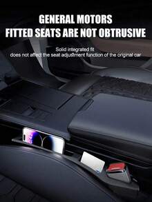 1 par de tiras de sellado de costuras laterales de asiento de coche universal, tiras de sellado de ranura de asiento de coche, partición impermeable, decoración interior, fácil instalación, a prueba de fugas y antideslizante, con estante de almacenamiento para teléfono, llaves y artículos esenciales - Multicolor - Ver 6