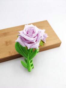 1 chiếc kẹp tóc hình hoa hồng bằng nhựa ABS, kiểu dáng giản dị, thích hợp sử dụng hàng ngày. - Nhiều màu - Xem 9