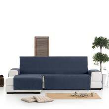 Kiva Standard Left-Facing Chaise Lounge Sofa Cover With Elastic Fit, Various Colors Available - Standard Left-Facing Chaise Lounge Sofa Cover For Backrest, Seat And Arms - Azul Mid - View 5