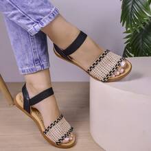 Flat Sandal With Elastic Orthopedic Strap - BK OFF-bLACK - View 2