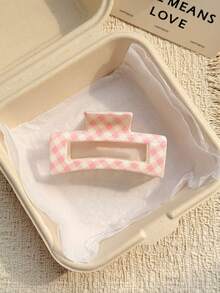 Set de 3 pinzas de pelo cuadradas grandes de plástico de 10,5 cm/4,13 pulgadas, elegantes y ligeras, con estampado a cuadros, cereza y lazo. Suaves, lindas, versátiles, de alta gama y de unicolor minimalista. Adecuadas para uso diario, casual, fiesta, viaje, playa, coleta, moño, lavado de cara, maquillaje, accesorio de vestuario. Pinzas para el cabello de verano, playa, viaje, cumpleaños. - Multicolor - Ver 7