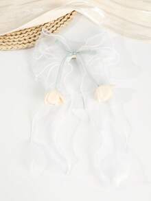 1pc Cute Sweet Bow Hair Clip, Suitable For Girls, Decor For Back Of Head, Spring Clip For School, Music Festival, Beach, Picnic, Hair Accessory - Multicolor - View 5