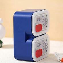Hộp cơm giữ nhiệt Miffy bằng thép không gỉ 304, hình vuông có nắp, hộp cơm bento dành cho học sinh/nhân viên văn phòng, thiết kế hai ngăn dễ thương kiểu Nhật, nắp trong suốt có khóa cài màu đỏ. - Nhiều màu - Xem 6