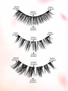 MAANGE Bộ 3 cặp mi giả từ tính, nhiều kiểu dáng, không cần keo, trông tự nhiên, có thể tái sử dụng, làm từ lông chồn giả, phù hợp để đeo hàng ngày, chống thấm nước, kiểu hoạt hình giúp kéo dài và làm dày mi, mỏng và phù hợp để sử dụng hàng ngày, vật dụng cần thiết khi đi du lịch, nghỉ mát biển, cắm trại, quà tặng Ngày của Mẹ cho phái đẹp. - Mi tự nhiên - Xem 8