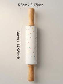 This Colorful Polka Dot Silicone Rolling Pin Is Made Of Non-Stick Silicone Material, Suitable For Rolling Dough, Baking, And Dumpling Making. The Comfortable Handle Makes Operation Easy And Effortless, With No Sticking Of Flour, And Easy To Clean. It Is A Great Helper In Your Kitchen. - Multicolor - View 13