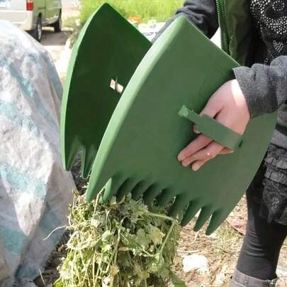 手持式园艺耙，方便清理庭院和草坪上的杂物，室内外园艺用品