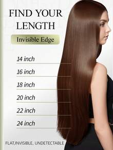 DNE HAIR 10 lọn tóc nối dạng băng dính, 100% tóc thật #4A màu nâu sô cô la, kiểu thẳng, dài từ 14-22 inch, mềm mượt, liền mạch, vô hình, chất lượng cao, dày dặn, ngọn tóc chắc khỏe, phù hợp cho tóc mỏng, dùng trong salon và cho mọi phụ nữ/bé gái sử dụng hàng ngày. - S4A - Xem 6