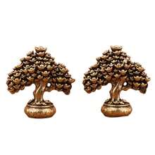 Adorno de escritorio de latón en forma de lingote de árbol, delicado y hermoso - Árbol del dinero - Ver 4