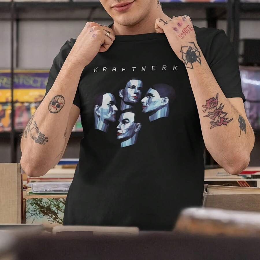 Kraftwerk Electric Cafe T Shirt - Negro - Ver 1