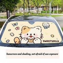 1 tấm che nắng kính chắn gió ô tô hình động vật hoạt hình mùa hè, bảo vệ nội thất xe. - A - Xem 8