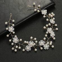 1 tiara prateada em formato de trepadeira para meninas, ideal para festas, casamentos e como acessório de cabelo. - Multicolorido - Ver 9