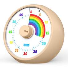 60 Minute Visual Timer, Classroom/Office/Kitchen Use, Silent Desktop Timing Device, Rainbow Design Time Management Tool - Multicolor - View 19