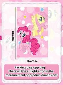 MY LITTLE PONY Printed Beach Towel 70*140, Double-Sided Plush Sports Towel, Soft And Quick-Drying Bath Towel, Double-Sided Plush Beach Swimming Large Towel, Striped Sports Style, Water-Absorbent Without Shedding Fibers, Outdoor Sun Protection - Multicolor - View 3