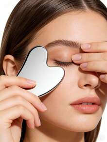 Bộ 2/1 tấm Gua Sha hình trái tim lớn màu bạc + dao cạo mô liên kết bằng thép không gỉ, massage thư giãn sâu toàn thân, kích thích huyệt đạo, giảm mệt mỏi, dụng cụ làm đẹp tạo đường nét khuôn mặt, dụng cụ cạo Gua Sha đa chức năng cầm tay. - Nhiều màu - Xem 9