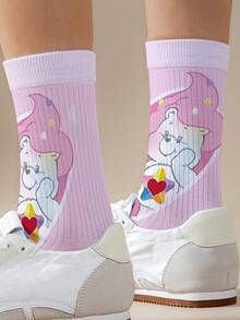 1 Đôi tất nữ Care Bears in hình cá nhân hóa, in kỹ thuật số 360 độ với các họa tiết thú vị như Gấu Cổ Vũ, Gấu Ước Nguyện, Gấu Trái Tim, Gấu Thiên Thần, Gấu Cáu Kỉnh và nhiều hình khác, phong cách tối giản thời trang, phù hợp để mang hàng ngày và làm quà tặng tốt nghiệp/sinh nhật. - Nhiều màu - Xem 2