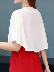 1 chiếc khăn choàng voan mỏng nhẹ, phụ kiện váy mùa hè cho nữ, áo khoác chống nắng thời trang tối giản. - Nhiều màu - Xem 6