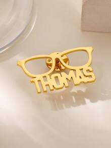 Ghim cài áo thiết kế riêng, Ghim cài áo hình kính thời trang cá nhân hóa có tên, Phụ kiện phong cách retro punk sáng tạo - Nhiều màu - Xem 3