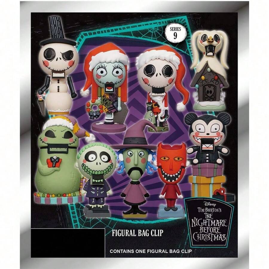 Monogram 1 Móc khóa hình nhân vật 3D Disney The Nightmare Before Christmas chính hãng, hộp quà ngẫu nhiên, phụ kiện trang trí túi xách, móc khóa hình nhân vật anime, đồ sưu tầm anime, trang trí balo Kering, quà tặng ngày lễ ngẫu nhiên - Nhiều màu - Xem 1