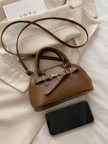 Vintage Shell Handbag, Lovely Women's Perfect Shoulder Bag - Brown - View 3