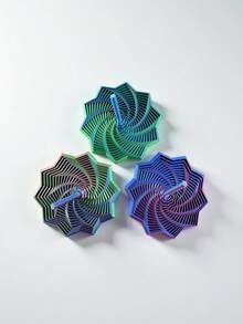3D打印11厘米带手柄感官玩具，催眠视觉减压玩具，带来愉悦的视觉体验，办公减压玩具，新年礼物 - 彩色 - 查看 17