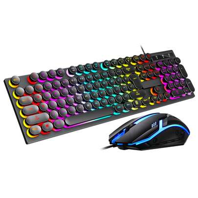 Kit de Teclado Y Mouse Usb Gamer RGB Español Mecánico TF270