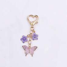 1 móc khóa hình bướm và hoa, móc chìa khóa dễ thương, phụ kiện túi xách nữ, trang sức tự làm, mặt dây chuyền quà tặng cho bạn thân - Nhiều màu - Xem 18