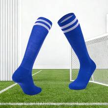 1 Paar Fußballsocken für Jugendliche & Erwachsene, atmungsaktiv und rutschfest, geeignet für Outdoor-Aktivitäten wie Radfahren, Wandern, Laufen, Fußball, bunte lange Fußballröhrensocken, unisex - Verschiedenfarbig - Übersicht 12