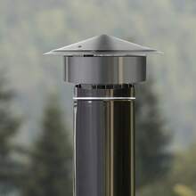 Tapa de chimenea de acero inoxidable 304 de 6 pulgadas, tapa de lluvia para techo redondo, tapas aumentadas de 11,81 pulgadas, tornillos reforzados para todo tipo de clima y de fácil instalación, para un aislamiento perfecto de la cubierta de ventilación en el exterior, color plateado - plata - Ver 8
