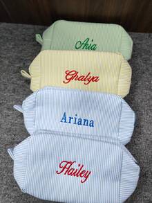 客製化刺繡姓名兒童後背包收納袋 托兒包 媽媽包 兒童手提包 嬰兒收納袋 學校用品盥洗包 - 彩色 - 查看 4
