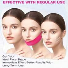 10pcs V-Shaped Face Lifting & Firming Mask, Chin & Cheek Lifting, Anti-Aging & Wrinkle Reducing Skincare - Multicolor - View 3