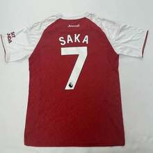 2024-2025 Season  Home Jersey With Player Bukayo Saka's Name And Number 7 Printed On The Back - 1 - View 2
