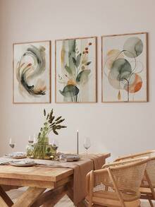 3 Tranh Canvas Trừu Tượng, Tranh In Nghệ Thuật Màu Xanh Lá Cây, Tranh Treo Tường Hình Học, Tranh Tường Tối Giản, Tranh Trang Trí Nhà Hiện Đại, Trang Trí Phòng Khách, Quà Tặng Ngày của Mẹ (Không Khung) - màu xanh lá - Xem 15