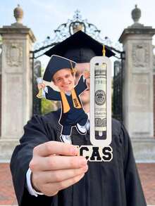 1/3/5pcs Personalized Graduation Money Holder, Custom Face Photo Wooden Plaque, Class Of 2026 Cash Holder Gift, Upload Your Photo & Name, Custom Graduate Money Gift Card Holder, Senior Graduation Party Decor, High School College Graduation Keepsake For Daughter Son Best Friend - Beige - View 7