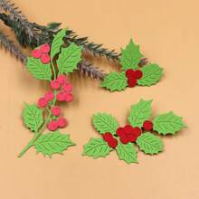 Little Bear - Troqueles para hacer tarjetas, sellos de corazón y globos para hacer manualidades, álbumes de recortes, manualidades, decoraciones en relieve - A- Hoja y fruta pequeña - Ver 3