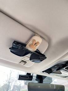 卡通兔子汽車眼鏡夾，創意遮陽板眼鏡架，女性用卡夾 - A - 查看 7
