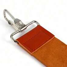 Double-Layer Genuine Leather Shaving Strop Straight Razor Sharpener Strap Belt Necessary Shaving Strap Tool - Brown - View 4