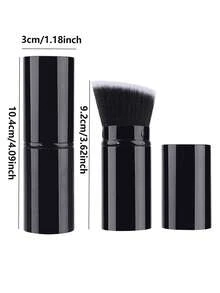 1支新款可伸缩化妆刷，柔软粉底腮红刷，多功能化妆工具，方便旅行携带 - 彩色 - 查看 2