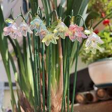 10pcs Artificial Lily Of The Valley Gardening Decor Set, Mini Garden Stump Set, Outdoor Potted Plants And Decor Landscape, Succulent Bonsai Decor And Mini Bonsai Model, Yard, Garden, Planter Decor, Includes 10 Lily Of The Valley Pendants And 10 Support Rods - Multicolor - View 6