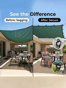100 piezas de ganchos reutilizables negros de plástico para red de sombra para camping y refugio solar al aire libre - Negro - Ver 9