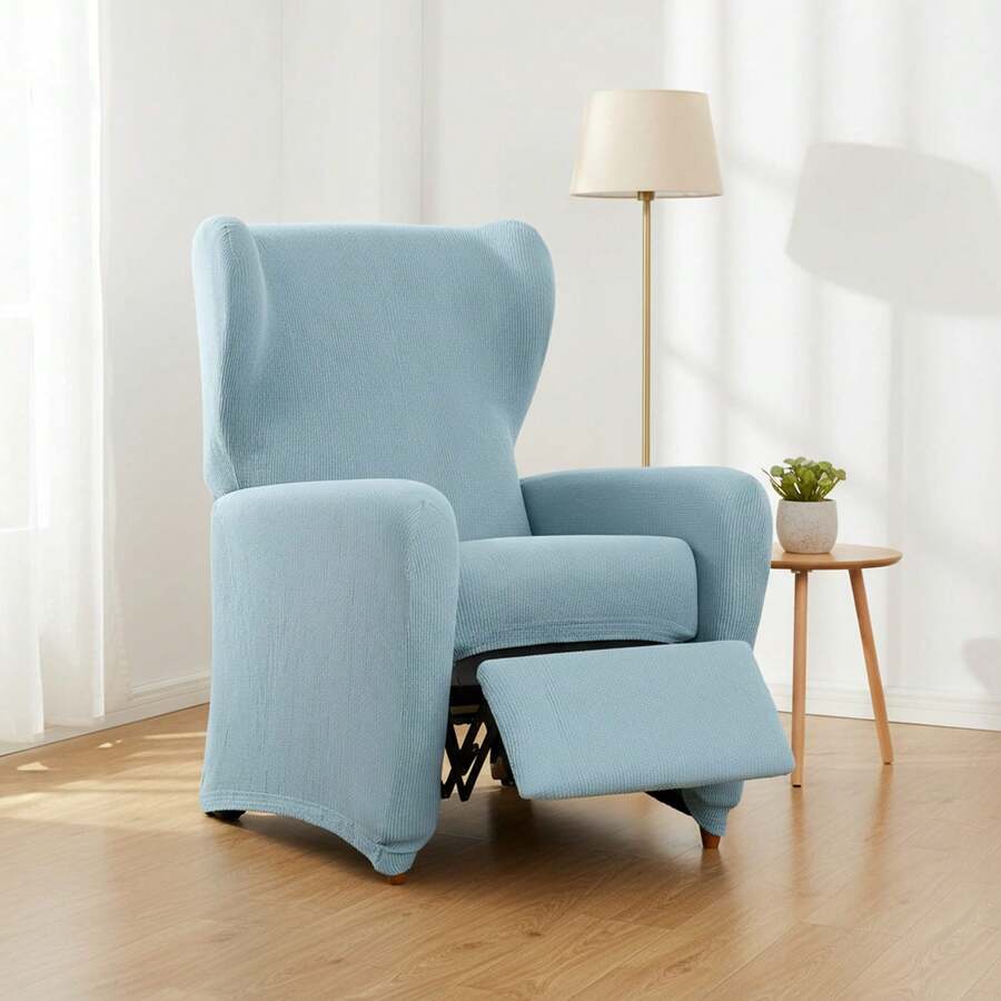 Kiva Universal And Versatile Recliner Chair Cover, Various Colors Available – Easy-To-Fit Protective Chair Cover For Backrest, Seat And Arms - Ulysses Biru Langit - View 1