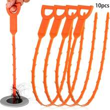 4pcs/10pcs 20 Inch Flexible Drain Snake Clog Remover Tool, Suitable For Sink, Shower, Tub And Bathroom, Drain Cleaner With Handle - Easy To Use Kitchen And Bathroom Drain Opener - A - View 9