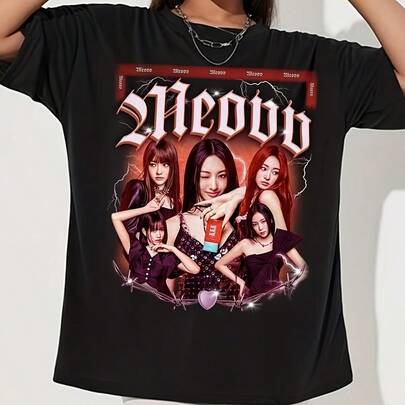Retro Meovv KPOPss T-Shirt, Meovv My Eyes Open VVide Album Shirt