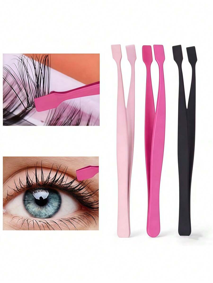 1pc High Precision Stainless Steel Eyelash Extension Clamp, Professional Eyelash Artist Use, For Lower Lashes And Curling Lashes